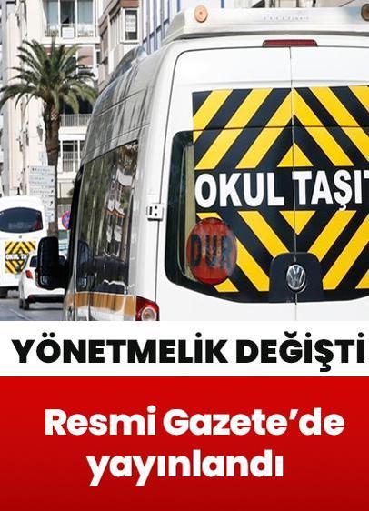 Okul servis araçları yönetmeliğinde değişiklik