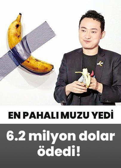 6.2 milyon dolar ödemişti... En pahalı muzu yedi!