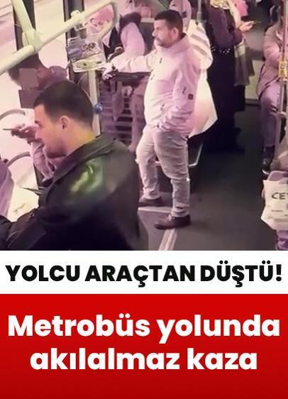 Metrobüs yolunda akılalmaz kaza