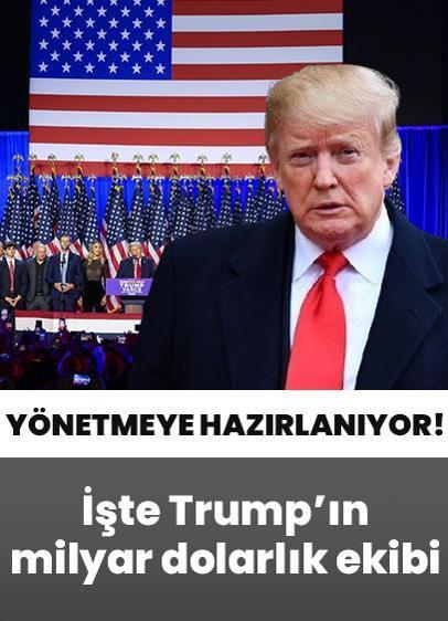 'Milyar dolarlık' ekibiyle ABD'yi yönetmeye hazırlanıyor