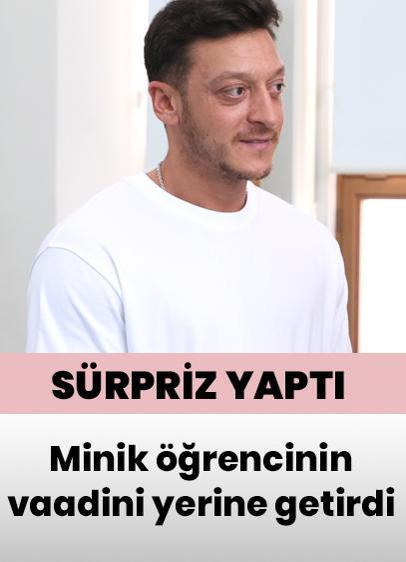 Mesut Özil 4. sınıf öğrencisinin seçim vaadini yerine getirdi