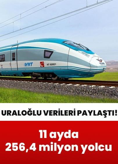 Demir yollarıyla 11 ayda 256,4 milyon yolcu taşındı