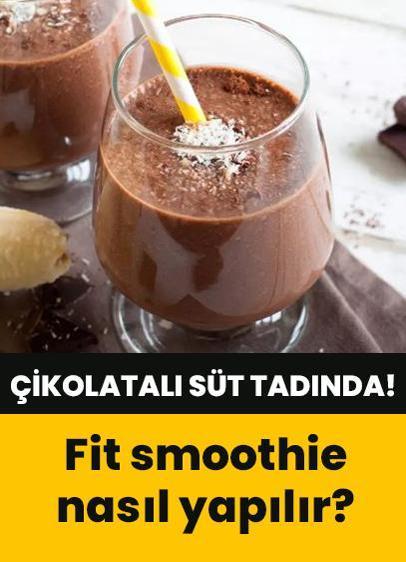 Çikolatalı sütü aratmıyor! Hazırlaması 5 dakika sürüyor… Fit smoothie nasıl yapılır?