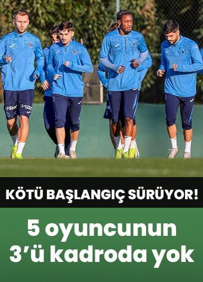 Kötü başlangıç sürüyor! Gol atan 5 oyuncudan 3'ü kadroda yer almayacak