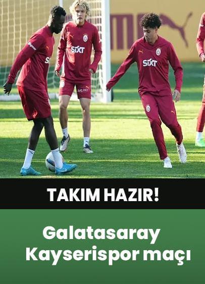 Galatasaray, Kayserispor deplasmanı öncesi hazırlıklarını sürdürüyor