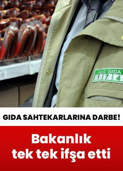 Gıda sahtekarlarına darbe! Bakanlık tek tek ifşa etti