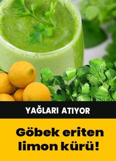 Göbek eriten maydanoz limon kürü! Parça parça yağ atıyor