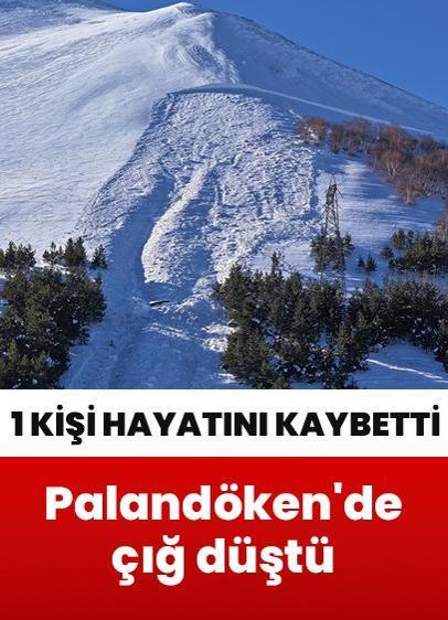 Palandöken'de sporcuların üzerine çığ düştü