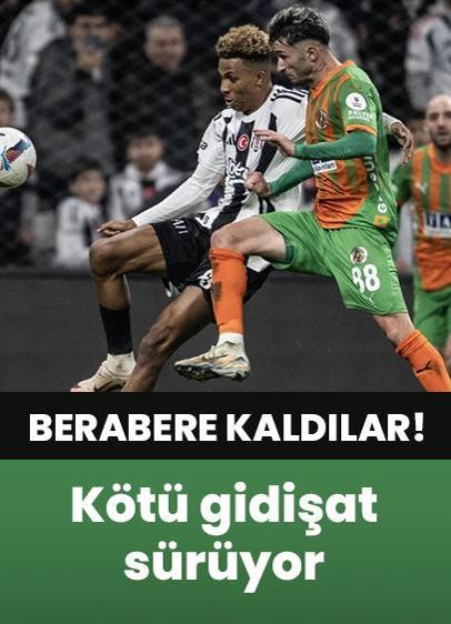 Beşiktaş bu kez de berabere kaldı! Kötü gidişat sürüyor