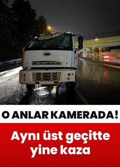 İstanbul Bakırköy'de aynı üst geçitte yine kaza