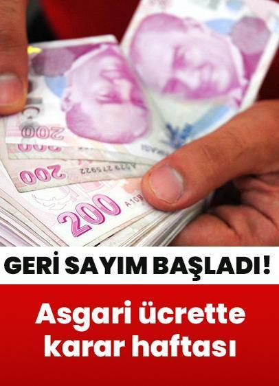 Geri sayım başladı! Asgari ücrette karar haftası...