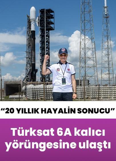 Türksat 6A kalıcı yörüngesine ulaştı