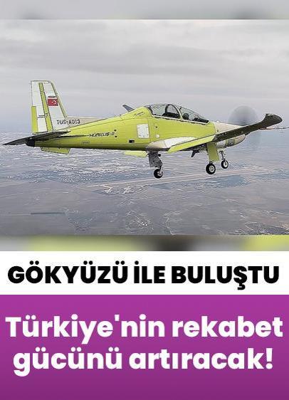 HÜRKUŞ Yeni Nesil Eğitim Uçağı gökyüzü ile buluştu