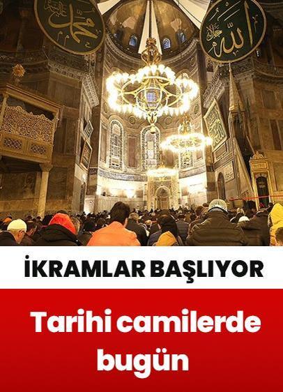 Tarihi camilerde Regaip Kandili ikramları başlıyor