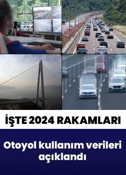 Otoyol ve köprülerden 2024'te yaklaşık 1,1 milyar araç geçti