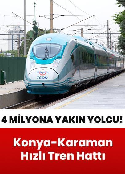 Konya-Karaman Hızlı Tren Hattı... 3 yılda 3 milyon 783 bin yolcuya hizmet verdi