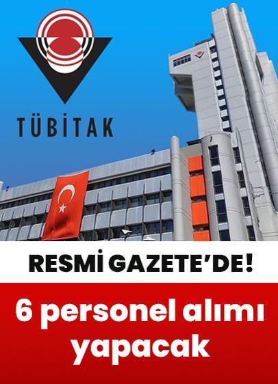 TÜBİTAK 6 personel alımı yapacak