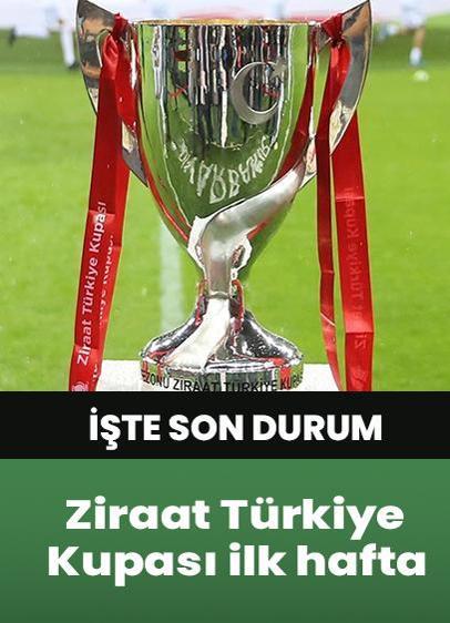 Ziraat Türkiye Kupası ilk hafta tamamlandı! İşte son durum