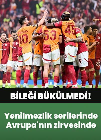 Galatasaray'ın bileği bükülmedi: Yenilmezlik serilerinde Avrupa'nın zirvesinde