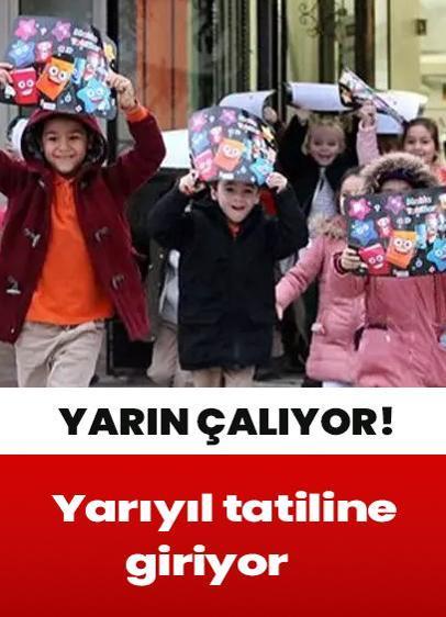 Milyonlarca öğrenci karnelerini alarak yarıyıl tatiline girecek!