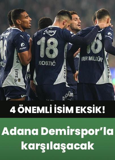 Fenerbahçe Süper Lig'in 20. haftasında Adana Demirspor'la karşılaşacak!