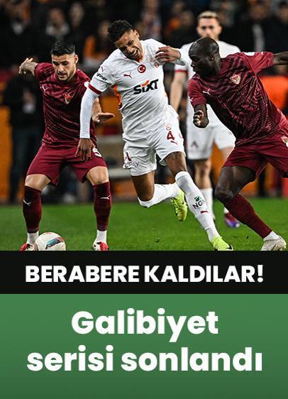 Galatasaray'ın galibiyet serisi sonlandı! 