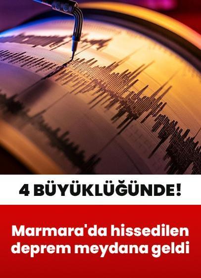 Marmara'da hissedilen deprem meydana geldi! Merkez üssü Bursa olan 4 büyüklüğünde deprem kaydedildi