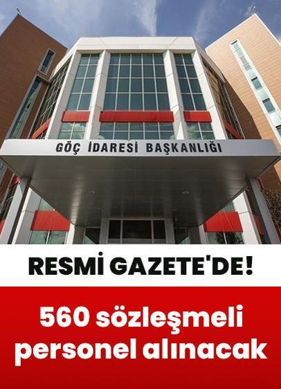 Resmi Gazete'de yer aldı: Göç İdaresi Başkanlığı 560 sözleşmeli personel alacağını duyurdu