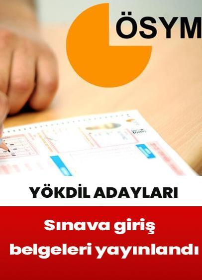 2025-YÖKDİL/1 giriş belgeleri erişime açıldı!