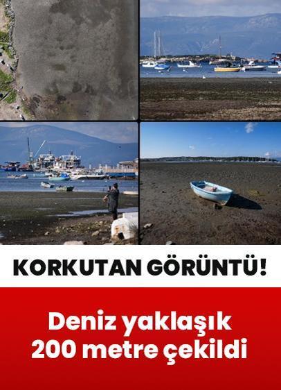 Seferihisar'da deniz yaklaşık 200 metre çekildi