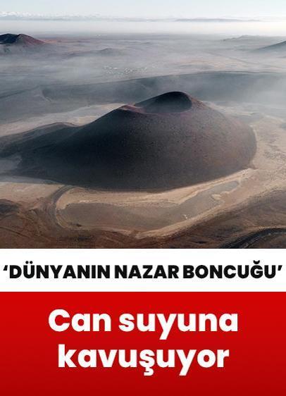 "Dünyanın nazar boncuğu" Meke Gölü can suyuna kavuşuyor