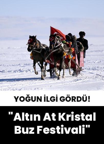 Çıldır Gölü üzerinde "Altın At Kristal Buz Festivali" gerçekleşti!