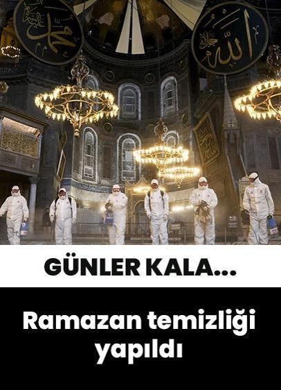 Ayasofya'da ramazan temizliği yapıldı