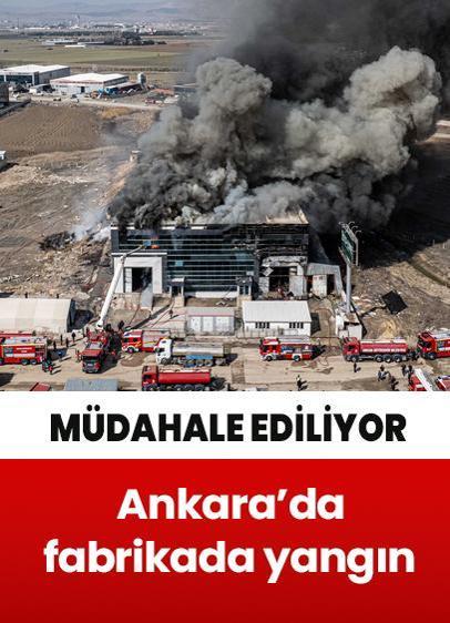 Ankara'da yatak fabrikasında yangın! Müdahale ediliyor