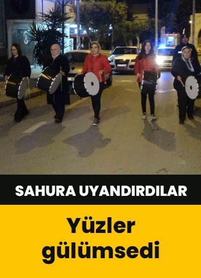 Mersin'de kadın davulcular vatandaşları sahura uyandırdı!