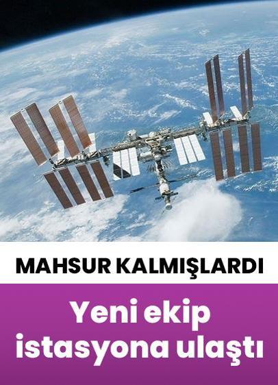 Uzayda mahsur kalan Williams ve Wilmore'un yerine geçecek ekip istasyona ulaştı!