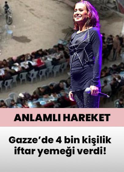 Yıldız Tilbe'den Gazzeli 4 bin kişiye iftar yemeği!