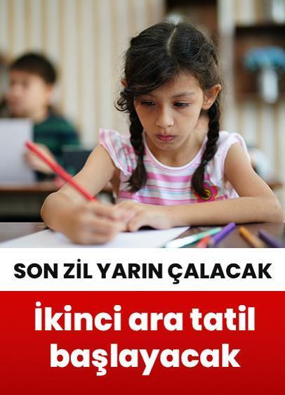 Okullarda ikinci ara tatil dönemi başlıyor!