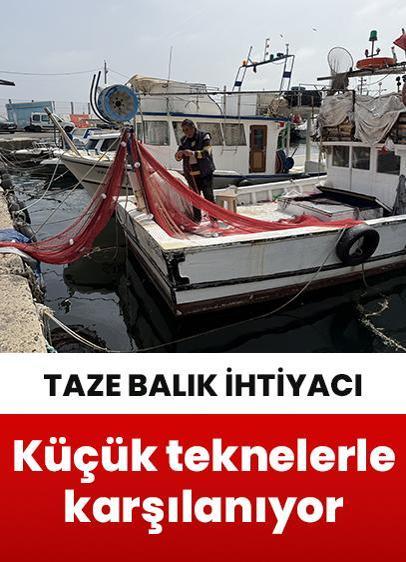 Tekirdağ'da halk, taze balık ihtiyacını küçük teknelerle karşılıyor