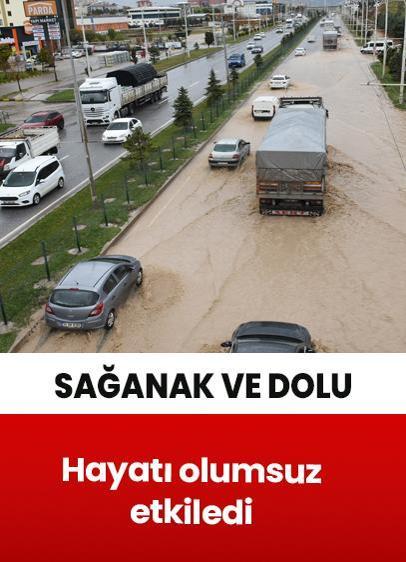 Malatya'da şiddetli sağanak ve dolu hayatı olumsuz etkiledi