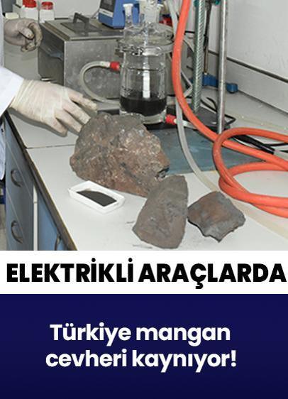 Mangan cevheri elektrikli araçlardaki bataryalarda kullanılacak