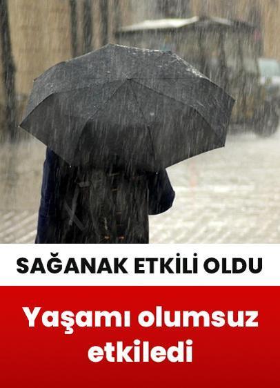 Edirne ve Kırklareli'nde etkili olan sağanak yaşamı olumsuz etkiledi!