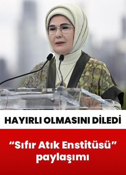 Emine Erdoğan'dan "Sıfır Atık Enstitüsü" paylaşımı