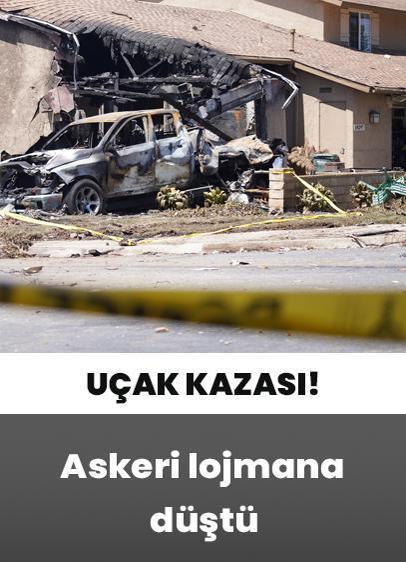 San Diego'da uçak kazası: Askeri lojmana düştü