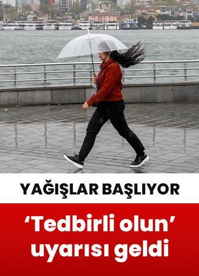 İstanbul yağışlı havanın etkisine girecek! 'Tedbirli olun' uyarısı geldi