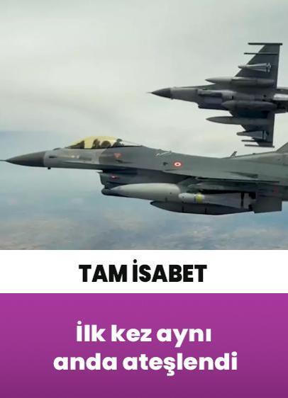 İlk kez aynı anda ateşlendi... Maverick füzeleri hedefleri tam isabetle vurdu