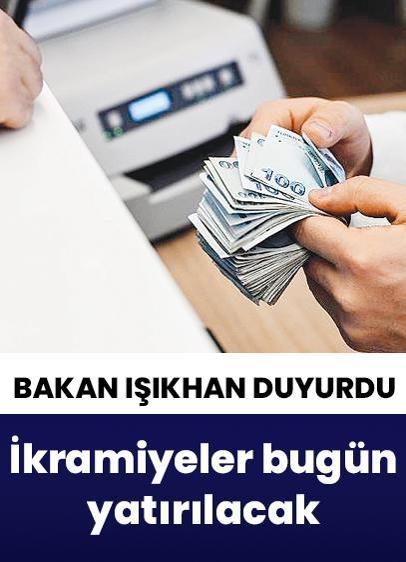 Bakan Işıkhan duyurdu! Bayram ikramiyeleri hesaplara yatırılacak