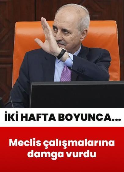 TBMM Başkanı Kurtulmuş Meclis çalışmalarına damga vurdu
