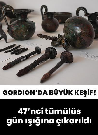 Gordion Antik Kenti'nde büyük keşif! 47'nci tümülüs gün ışığına çıkarıldı
