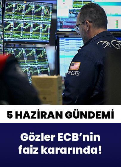 Küresel piyasalarda 5 Haziran gününde gözler ECB'nin faiz kararında